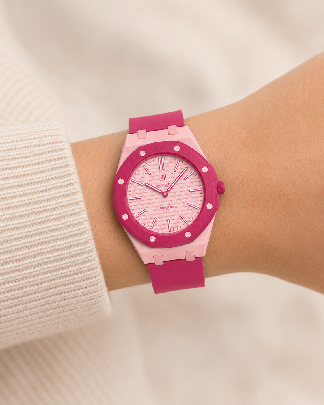Royal Pop Straps — ROYAL POP STRAP — PINK — on wrist